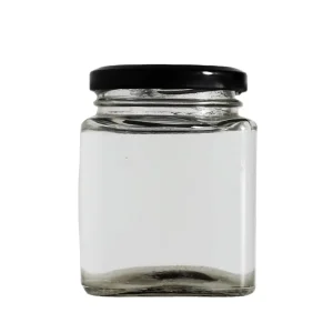 250ml Square Airtight Honey Nut Butter Peanut Butter Wide Mouth Food Empty Bottle Glass Jars With Twist off Cap