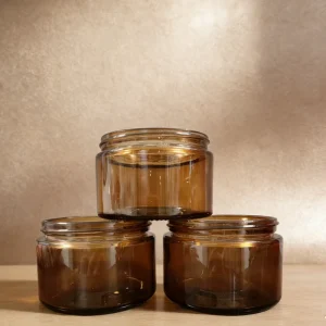 250ml Thickened Straight-Sided Amber Glass Jar with UV Protection