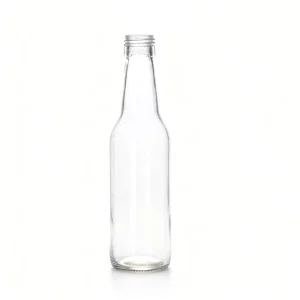 250ml Transparent Glass Baijiu Bottle Round Shape with Sealed Lid Factory Supply