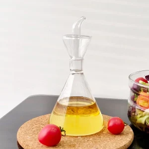 255ml 8.6oz High Borosilicate Clear Glass Oil Dispenser with Single Hole