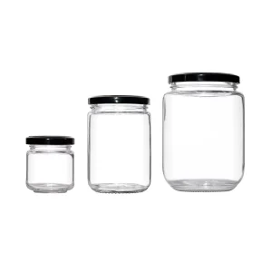 25ml 100ml Glass Food Storage Jars with Lids for Pickles Salad Jam Canning Honey