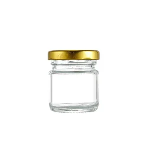 25ml-100ml Wedding Honey Glass Jars with Colorful Metal Lids
