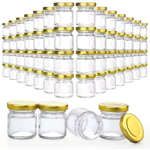 25ml 30ml 35ml Mini Glass Honey Jar With Lid Small Jam Container Food Storage Premium Packaging