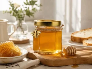 25ml 35ml 45ml Hexagonal Transparent Mini Honey Jar with Dipper