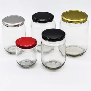 25ml 50ml 100ml 200ml 240ml 350ml 500ml 750ml Round Clear Canning Food Storage Glass Jars with Metal Lid