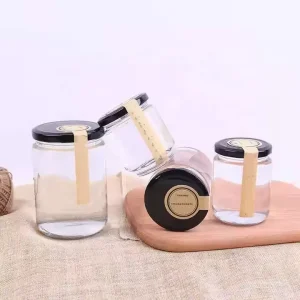 25ml 50ml Mini Round Food Storage Container Spice Pickle Jam Jelly Honey Glass Jar