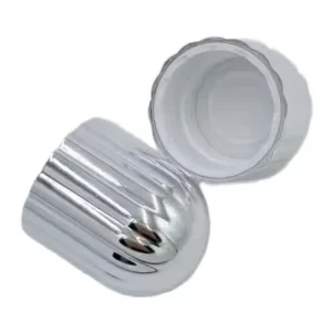 26*38mm White Ribbed Closure Screw Cap Leak Proof and Pilfer Proof Plastic Lids for Syrup for Glass Bottles for Packing