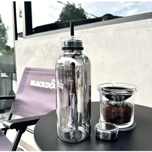 26oz Borosilicate Glass Thermal Insulation Cup with Time Scale Leak-Proof Lid Portable Sports Water Bottle with Straw