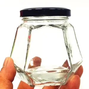 280 ml Food-Grade Glass Storage Jar with Metal Lid for Honey, Jam, Chili, or Sauce