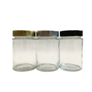 280ml 9oz clear Straight Sided Glass Canning Jar with Tinplate Deep Lug Metal Cap Food Grade