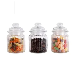 280ml Vintage Glass Storage Jar for Spices Tea Coffee Sugar and Sweets