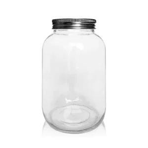 2L 64oz Wide-Mouth Glass Mason Canning Jar with Lid