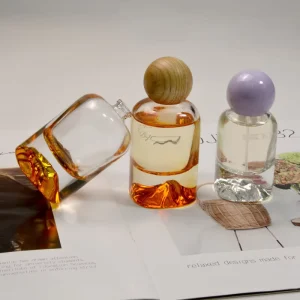 2ml 3ml 5ml 10ml Flat Glass Perfume Bottles with Screen Printing, Screw Cap, and Rubber Stopper