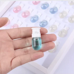 2ml 3ml 5ml 10ml Round-Bottom Glass Skincare Serum Sample Vials with Plastic Screw Cap