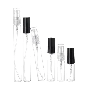 2ml 3ml 5ml 8ml 10ml 12ml Refillable Round Glass Perfume Oil Spray Sample Bottles