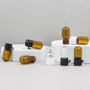 2ml Round-bottomed Small Bulb Glass Sample Bottle Essential Oil Bottle Cosmetic Packaging Bottle