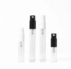 2ml and 3ml Glass Bottles with Snap on Plastic Sprayers