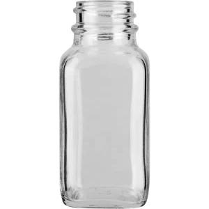 2oz French Square Glass Jar, 28mm 28-400
