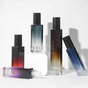 3/5/8/10/15ml Gradient Square Glass Perfume and Essential Oil Roller Bottles