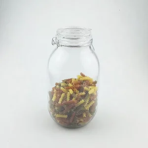 3 L Glass Canning Jar with Clip Glass Lid for Food Storage