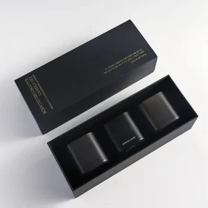 3-Piece Soy Wax Scented Candle Gift Set with Natural Fragrance and Aromatherapy Glass