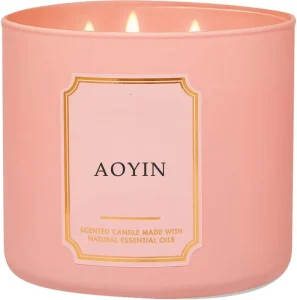 3 Wicks Scented Wax Candle Luxury Glass Jar Large Soy Candle 3 Wick Candle Private Label Smokeless Handmade Christmas