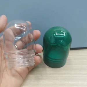 3 oz 3.5 Grams Custom Dome Round Clear Flower Jar Wax Packaging Pharmacy Jars Child Resistant Glass Bottles with Childproof Lids