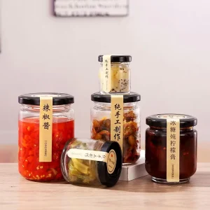 3 oz 4 oz 5 oz 6 oz 7 oz 8 oz 10 oz 14 oz 16 oz 32 oz Clear Round Glass Food Canning Storage Jars with Metal Lids