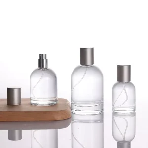 30 100ml Novelty Luxury Empty Glass Perfume Bottles Cylinder Shaped Cosmetic Packaging with Screw Cap and Perfume Pump Sprayer