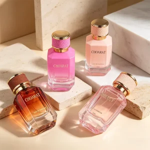 30 ml Empty Gradient Pink Transparent Glass Perfume Spray Bottle for Women