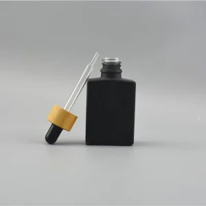 30 ml Refillable Glass Dropper Bottle with Hot Stamping Amber Light Preserve for Essential Oil Skincare