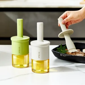 300ML Cooking Vinegar Sauce BBQ Grill Frying Use Multifunctional Oil Cruet with Brush