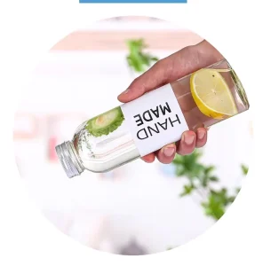 300ml 350ml Customize Multi specification Clear Coffee Juice Round Beverage Glassware Wine Liquor Glass Bottle