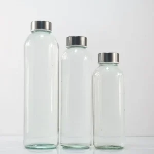 300ml 500ml 600ml 1000ml Transparent Empty Glass Water Bottle Beverage Bottle Car Glass Bottle