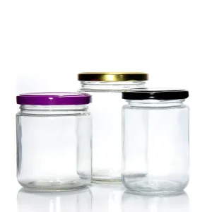 300ml 500ml 750ml Round Glass Jam Jar with Cork
