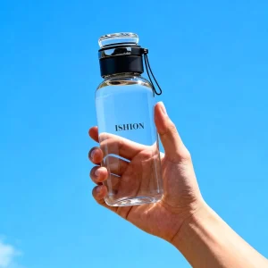 300ml 500ml Refillable Glass Beverage Bottle with Screw Lid for Water, Juice, and Soda