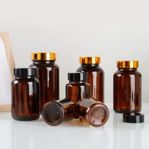 300ml Amber Glass Bottles for Medicine and Supplement Packaging
