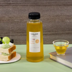300ml Custom Label Food-Grade Glass Bottle with Black Screw Cap, Airtight Container for Fermented Tea, Juice, and Cold Brew