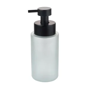 300ml Frosted Glass Foaming Soap Bottle with Wide Opening and Pump Head