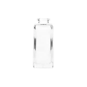 30ML FLINT GLASS DESSERT SQUARE BOTTLE WITH 20 CRIMP NECK FINISH