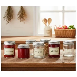 30g Food Grade Glass Jars with Plastic Lids Durable Empty Jam Honey Bird Nest Packaging Containers
