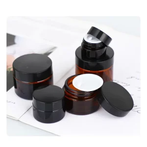 30g Glass Cosmetic Cream Jar Light blocking Eye Cream Bottles Portable Cosmetic Sample Bottles