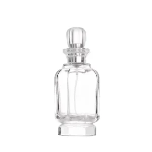30ml 100ml Glass Perfume Spray Bottle with Thick Base, Pump Sprayer, Screw Cap, and Screen Printing