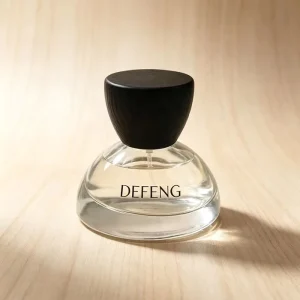 30ml 100ml Transparent Half-Round Fragrance Glass Bottle with Wooden Cap