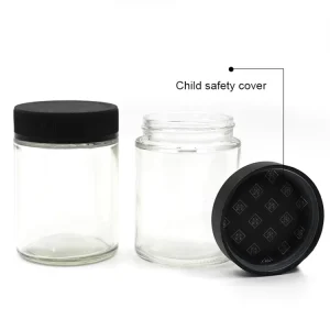 30ml-210ml Waterproof Glass Storage Jar with Child-Resistant Screw Cap for Baby Food