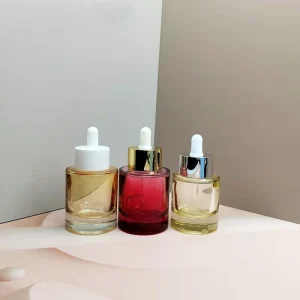 30ml 40ml 50ml Creative Cylinder Thick Base Glass Bottles Leakproof Dropper Essential Oil Containers