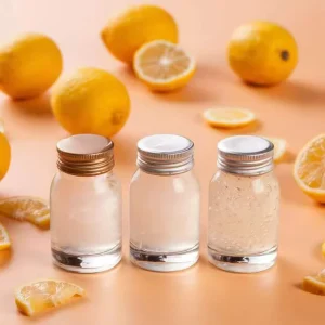 30ml 40ml 50ml Mini Glass Milk and Juice Bottles With ROPP Lids for Syrup, Honey and Beverages