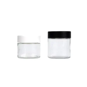 30ml 50ml 100ml 200 ml Glass Jar With Plastic Screw Cap Food Grade Clear Glass Jars for Food Storage
