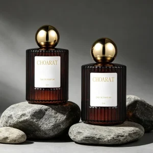 30ml 50ml 100ml Amber Cylinder Glass Perfume Bottle Empty with Pump Sprayer