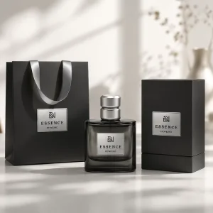 30ml 50ml 100ml Black Glass Perfume Bottle with Box and Lid
